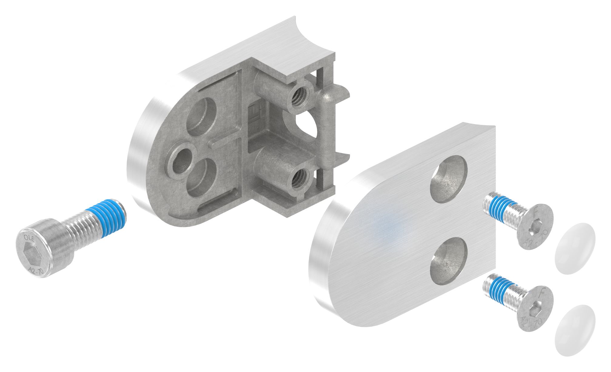 Glasklemme Mod. 30, Anschluss: 33,7mm, V2A