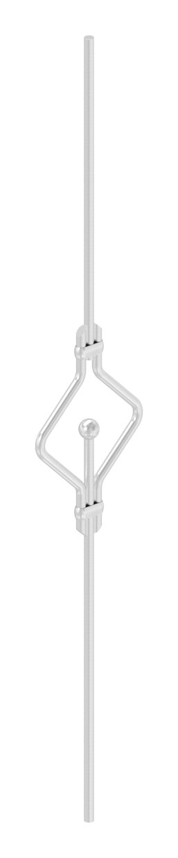 Zierstab aus Ø 12mm, doppelt, H: 1000mm, V2A