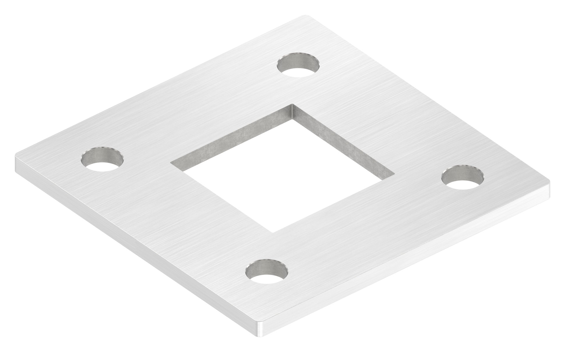 Ankerplatte, 120x120x6mm, mit Längsschliff, V2A