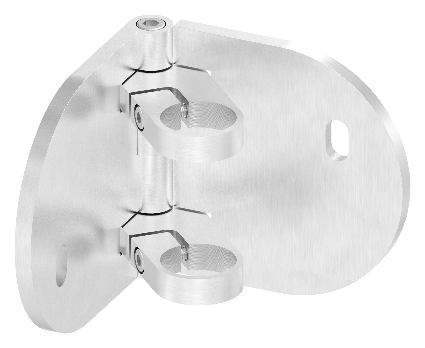 Wandbefestigung für Geländerpfosten 42,4mm, Ecke, V2A