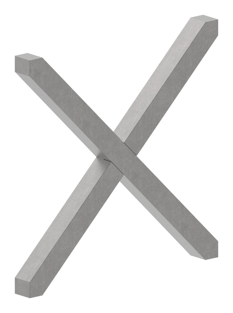 Kreuz 12x12mm, 125x125mm