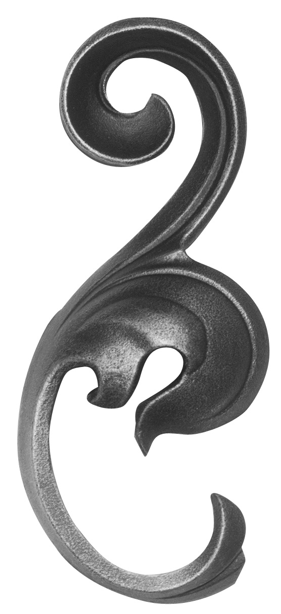 Zierblatt 35mm, Höhe 145x55mm, rechts