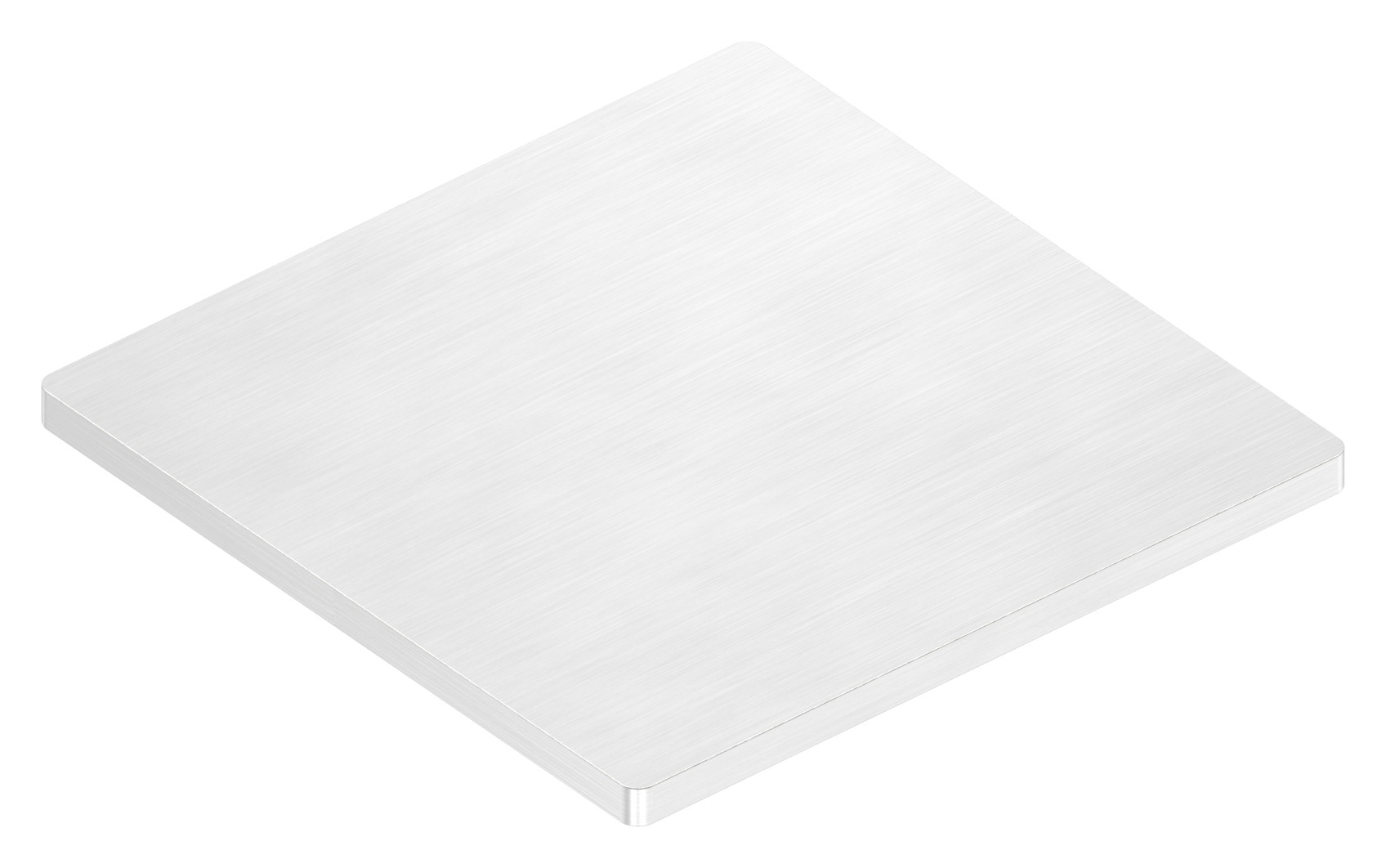 Ankerplatte, 80x80x4mm, mit Längsschliff, V2A