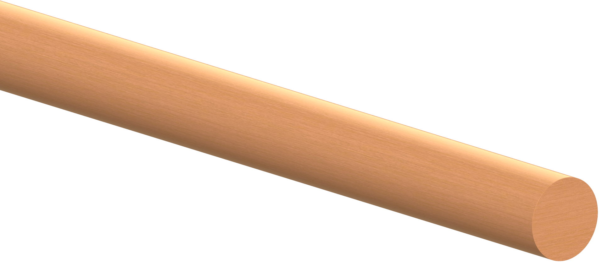 Holzhandlauf Buche, Ø42,4mm, L: 1000mm