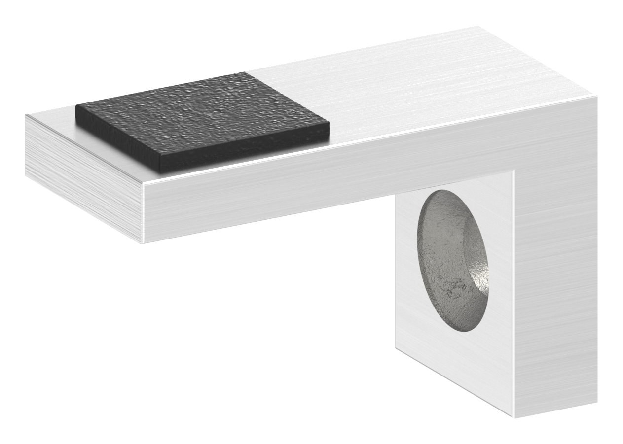 Halteboden mit geradem Anschluss, V4A