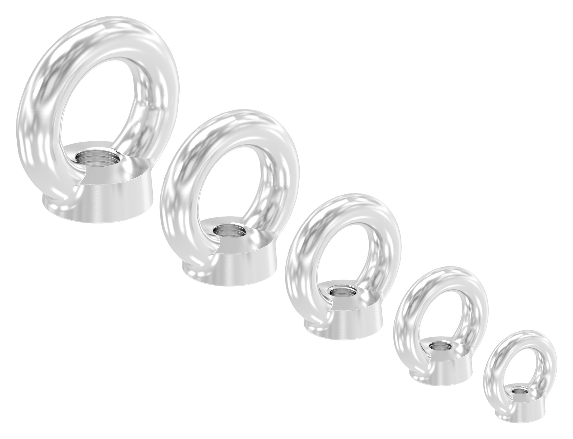 Ringmutter mit Innengewinde 10mm, V4A