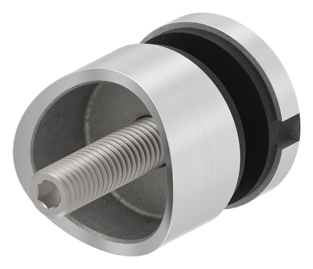 Glaspunkthalter 30mm, Anschluss: 48,3mm, V2A