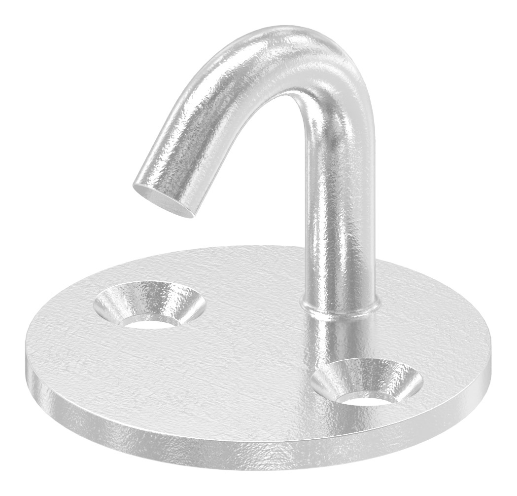 Befestigungsöse/Haken mit runder Platte V4A