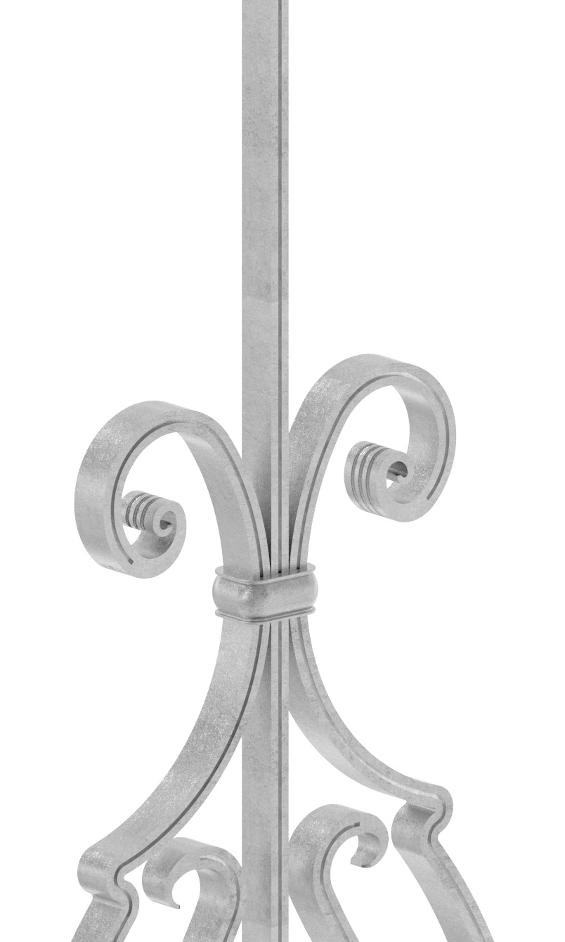 Zierstab 16x8mm, gerillt, Barock, H: 900mm