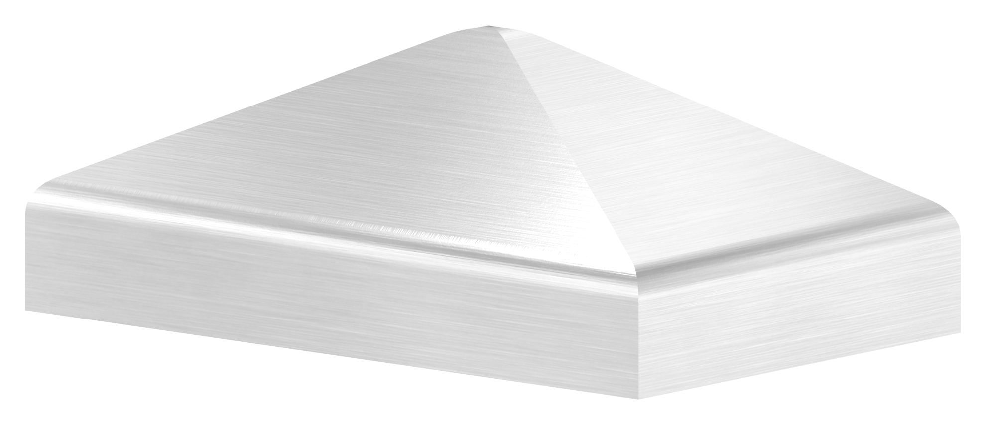 Pfeilerbedecker für 50x30mm, Oberfl. geschl., V2A