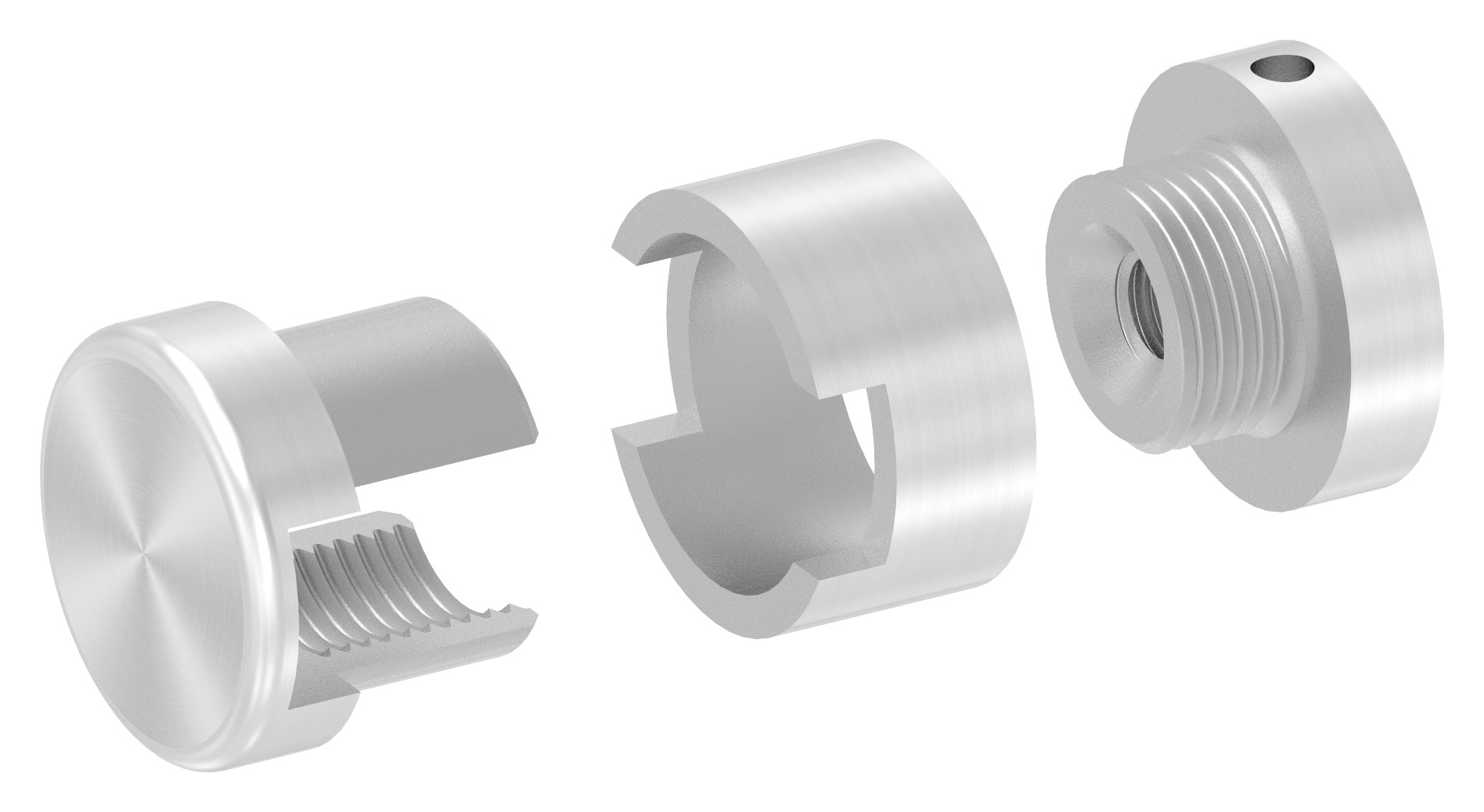 Brenk Grundhalter für Stäbe 12x12mm, V2A