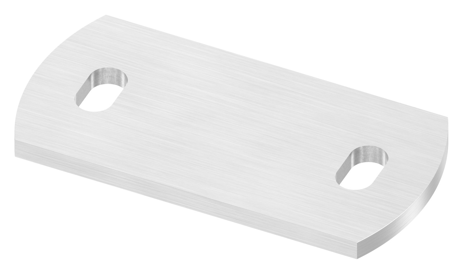 Ankerplatte, 120x60x6mm, mit Längsschliff, V2A