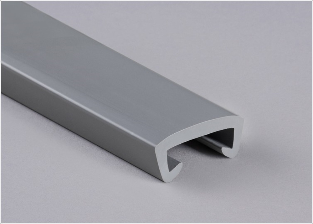 Kunststoffhandlauf für 40x8mm, verkehrsgrau