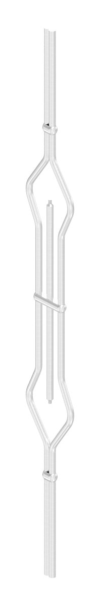 Zierstab, mit 2x Gewinde M6, V2A