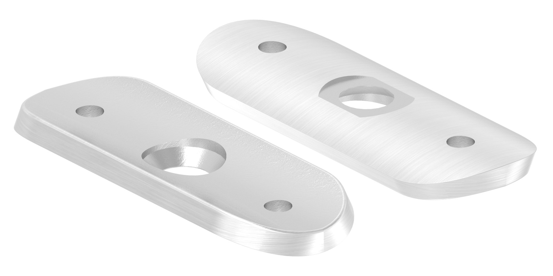 Handlaufanschlussplatte, 48,3mm, zum Vernieten, V2A