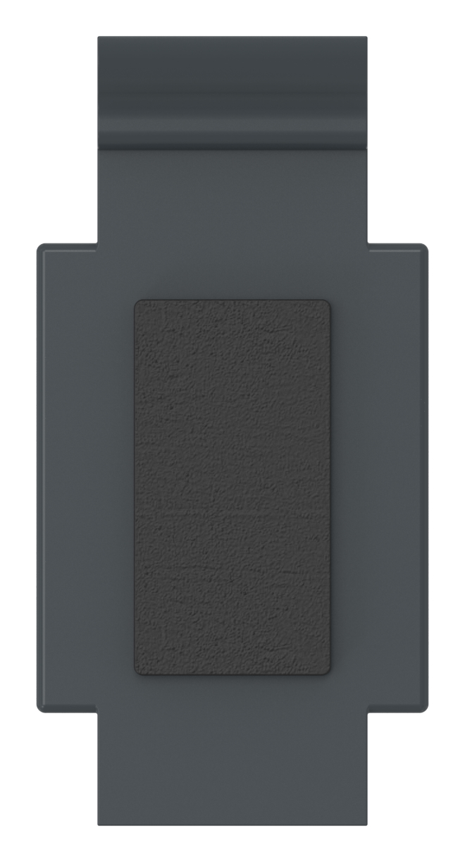 Sicherungsplatte für Mod. 14 , Zink roh pulverbeschichtet in RAL 7016 matt