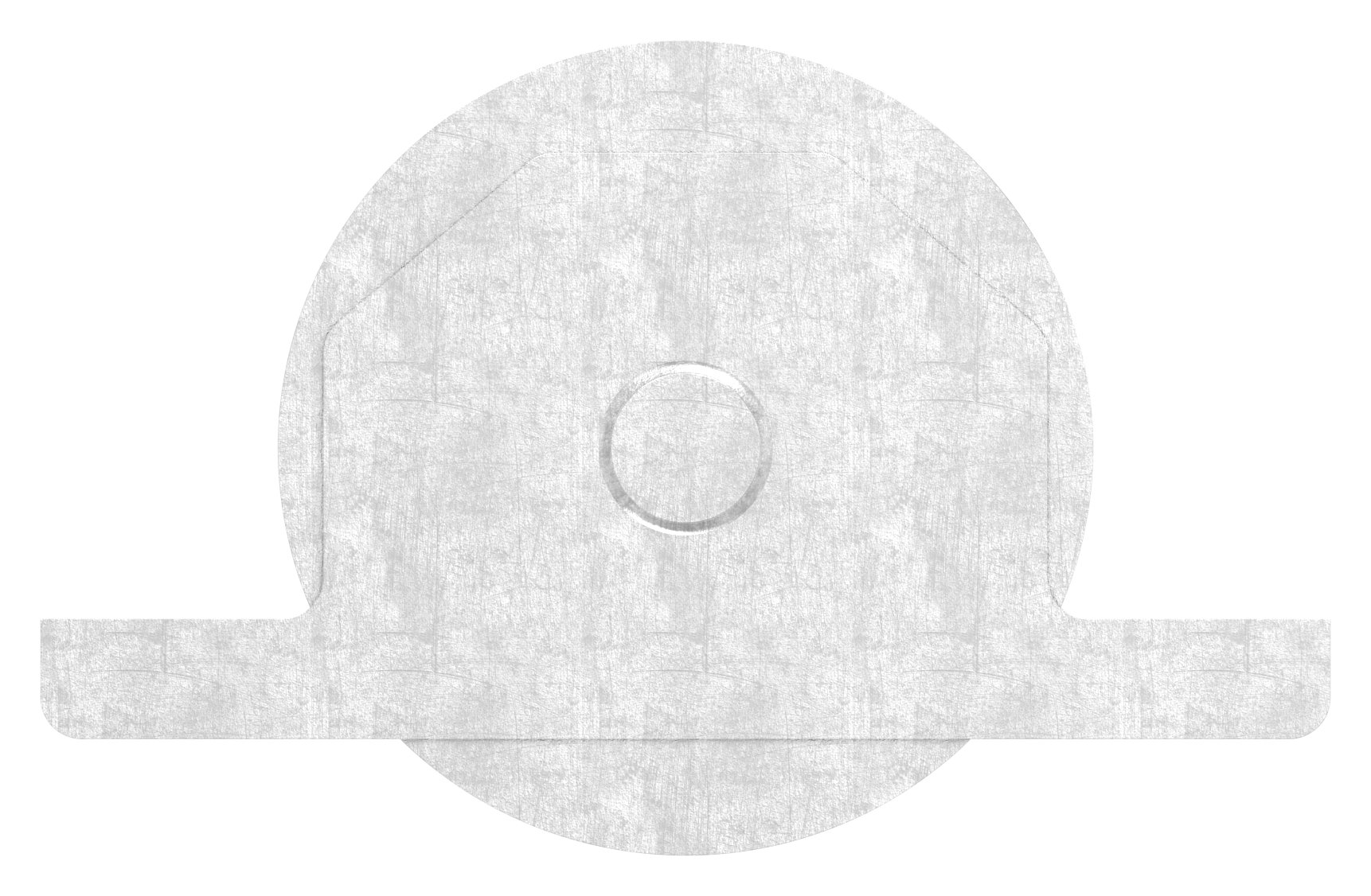 Schiebetorrolle, Rundrille, Ø 98mm, V2A Schiebetorrolle, Rundrille, Ø 98mm, V2A
