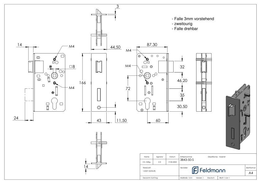 AMF Schloss verzinkt