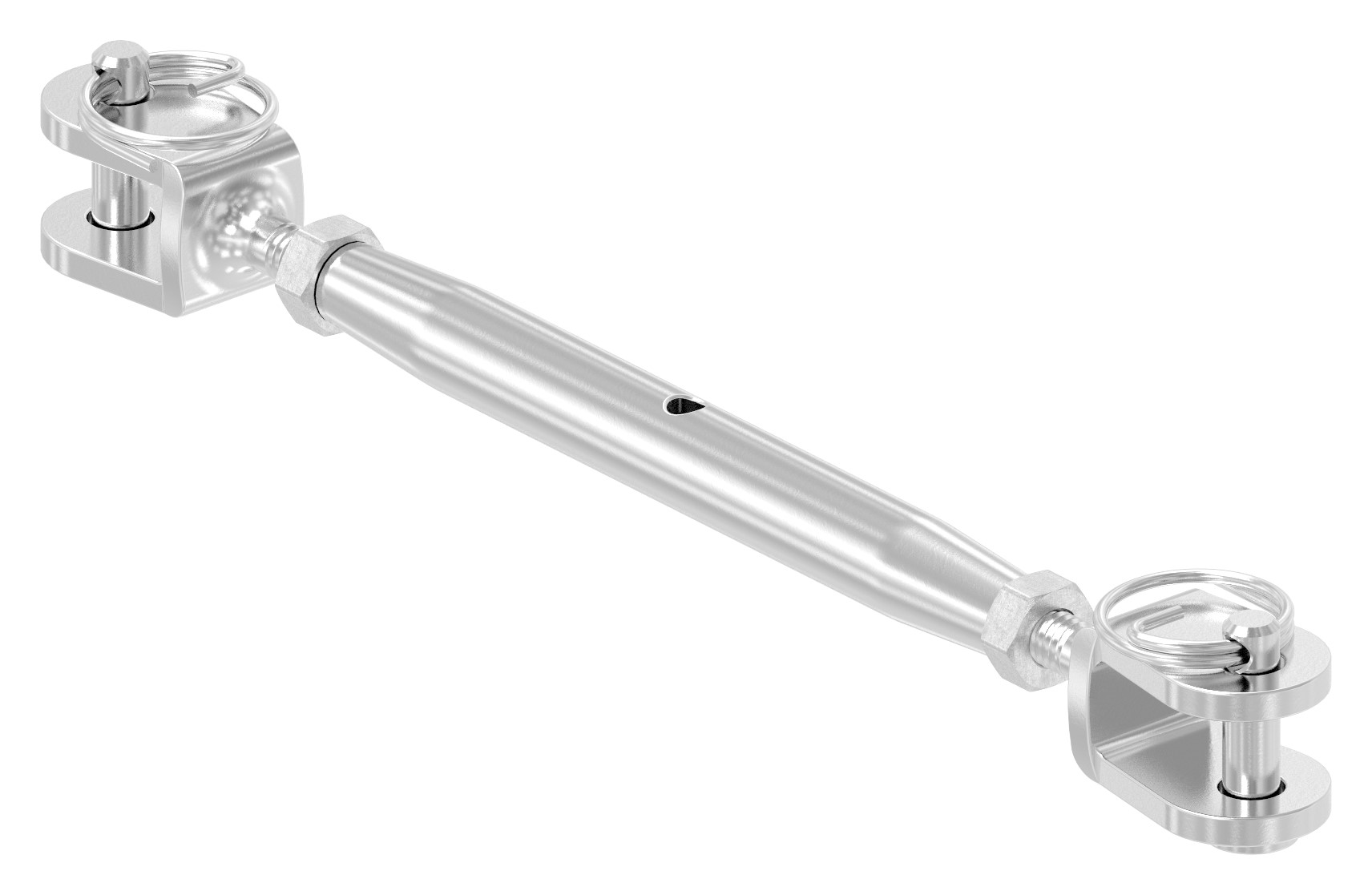 Wantenspanner Gabel/Gabel  mit Gew. M4, V4A