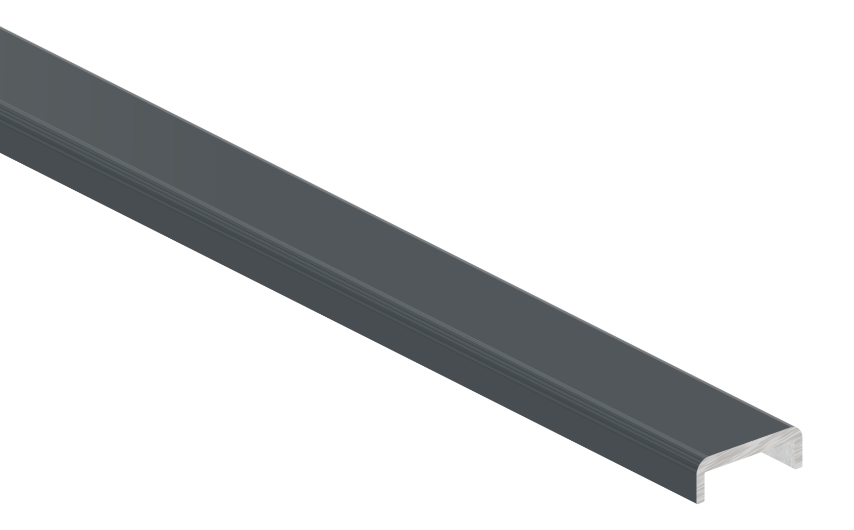 Kantenschutz EXTRA SLIM, für Glas 12,00 - 13,52mm, L: 3000mm, Aluminium RAL 7016