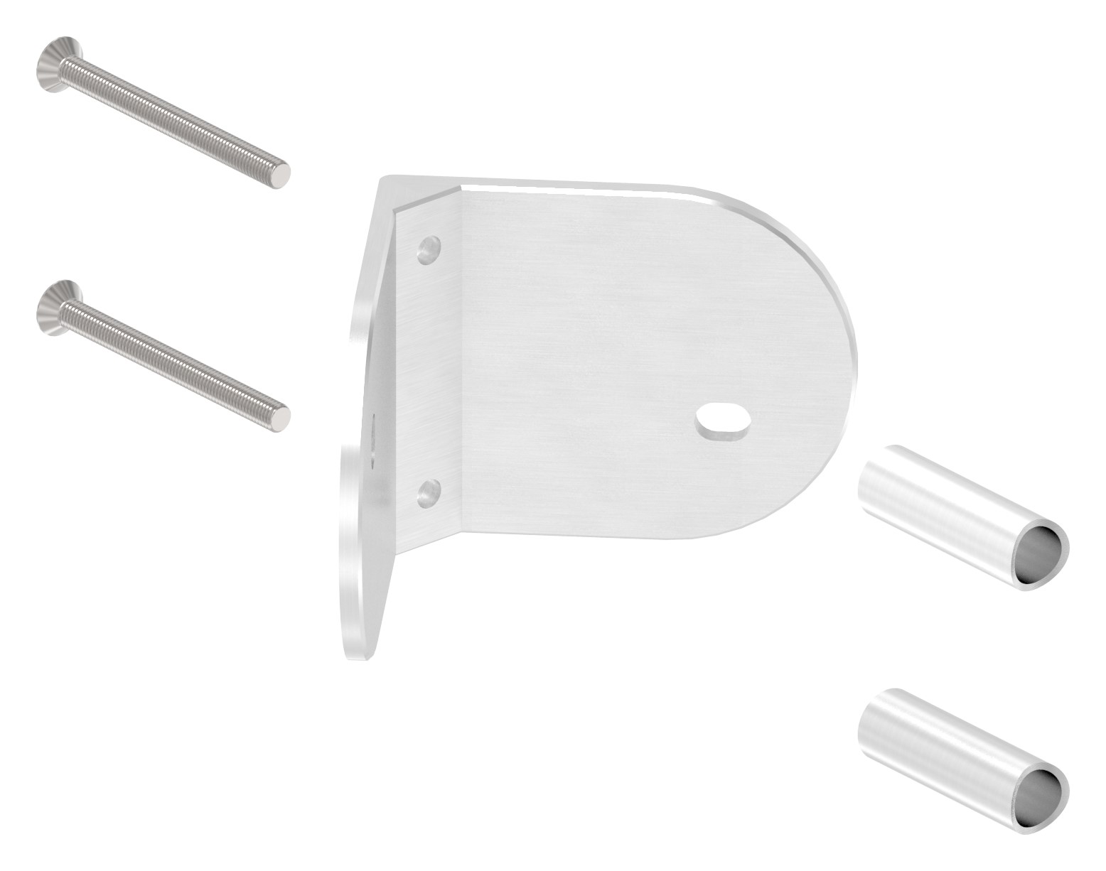 Wandbefestigung für Geländerpfosten 90° Innenecke, V2A