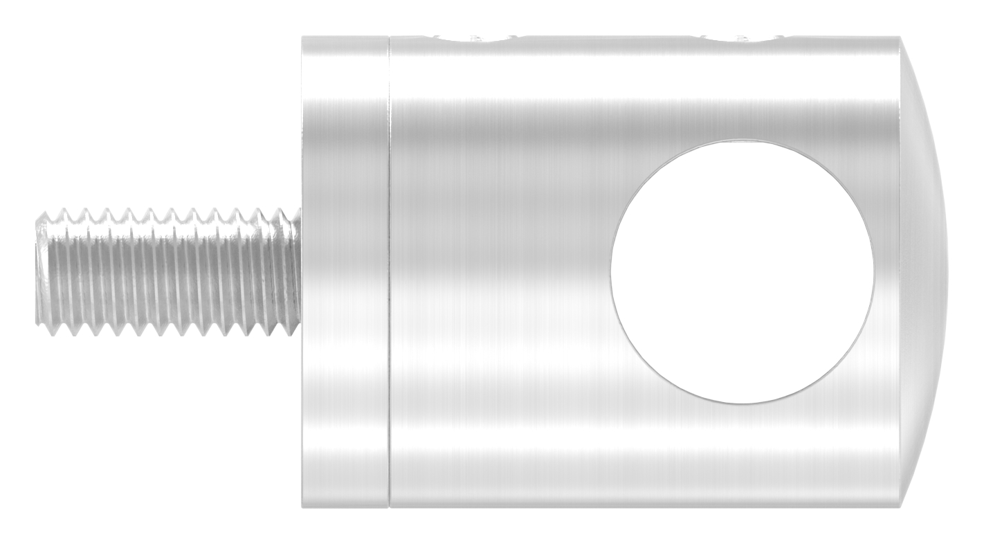 Querstabhalter für geraden Anschluss, 12,2mm Bohrung, V4A
