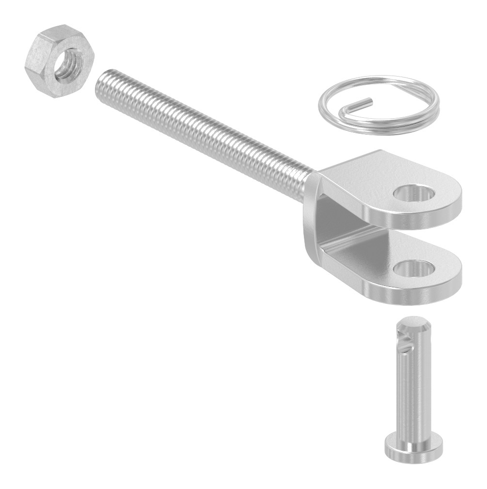 Gabelterminal mit Außengew. M4 links, V4A