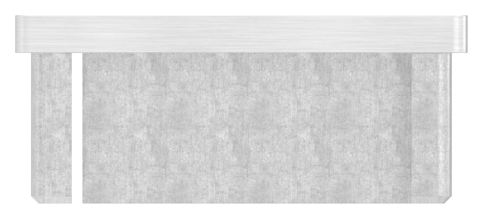 Einsteckkappe, für Rohr 60x40x2,0mm, V2A