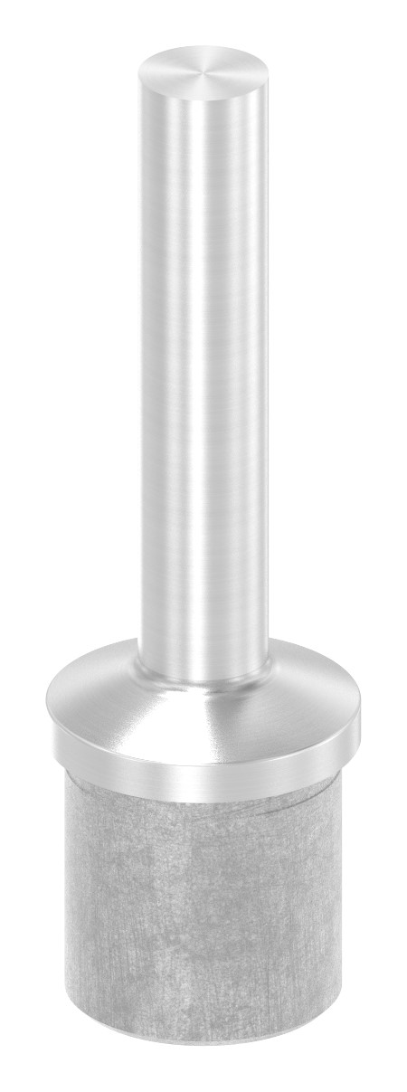 Rohrabschlussstopfen mit Stift für Rohr 33,7x2,0mm, V2A