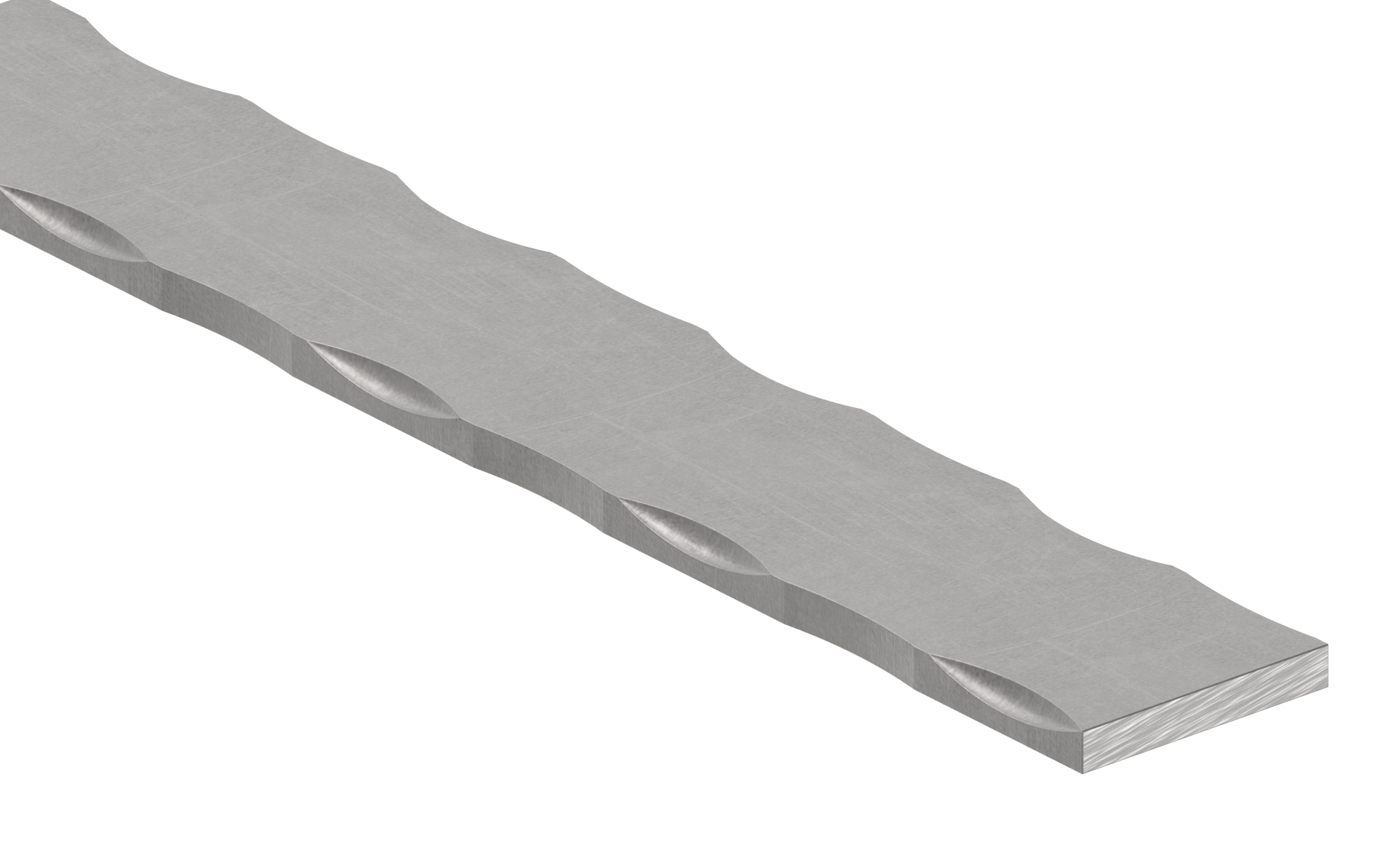 Flacheisen 40x6mm, Kanten gehämmert, Länge 3m