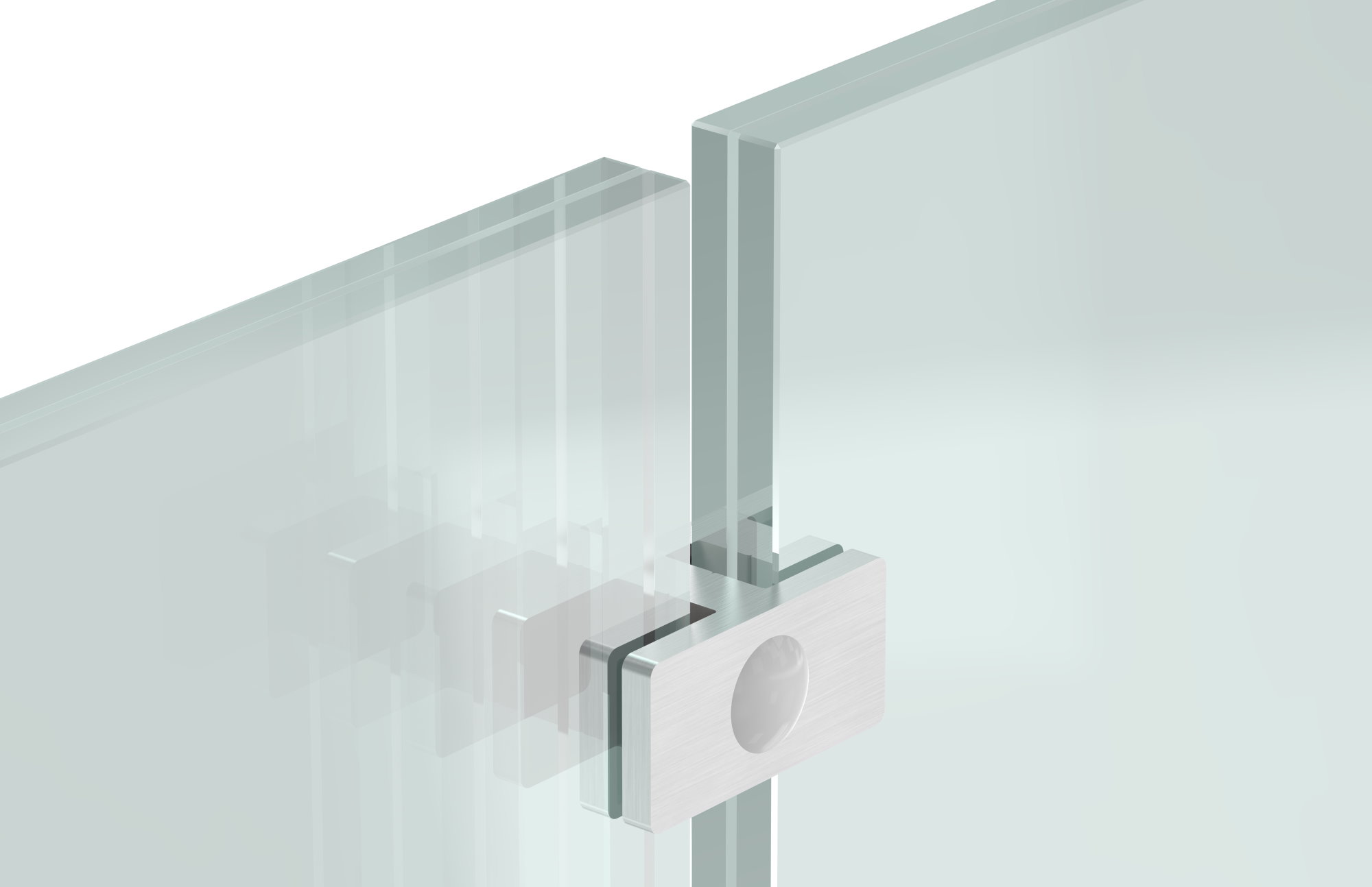 Glasausrichter für Ganzglasgeländer, für Glas 20,76 - 21,52mm