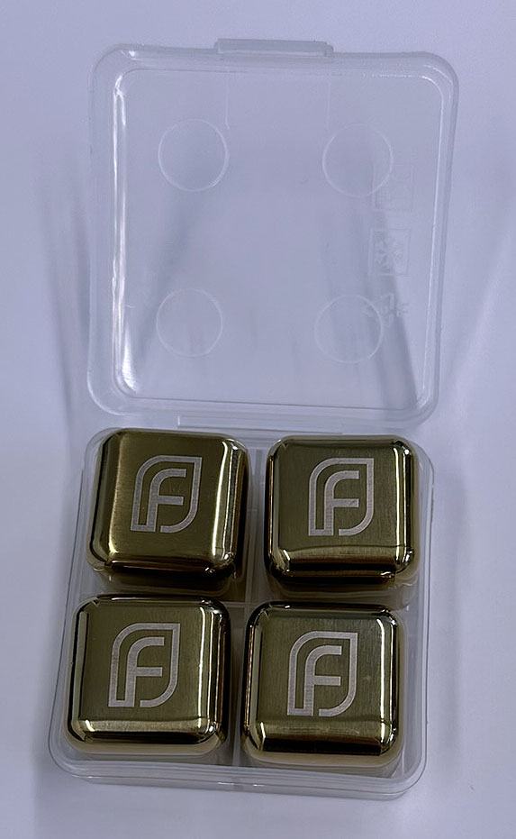 Eiswürfel im 4er Pack, Farbe gold