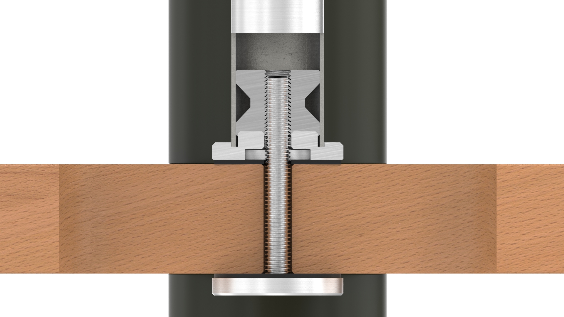 Einschweißgewinde mit M12 Gewinde für Rohr 42,4 x 2,0mm, V2A