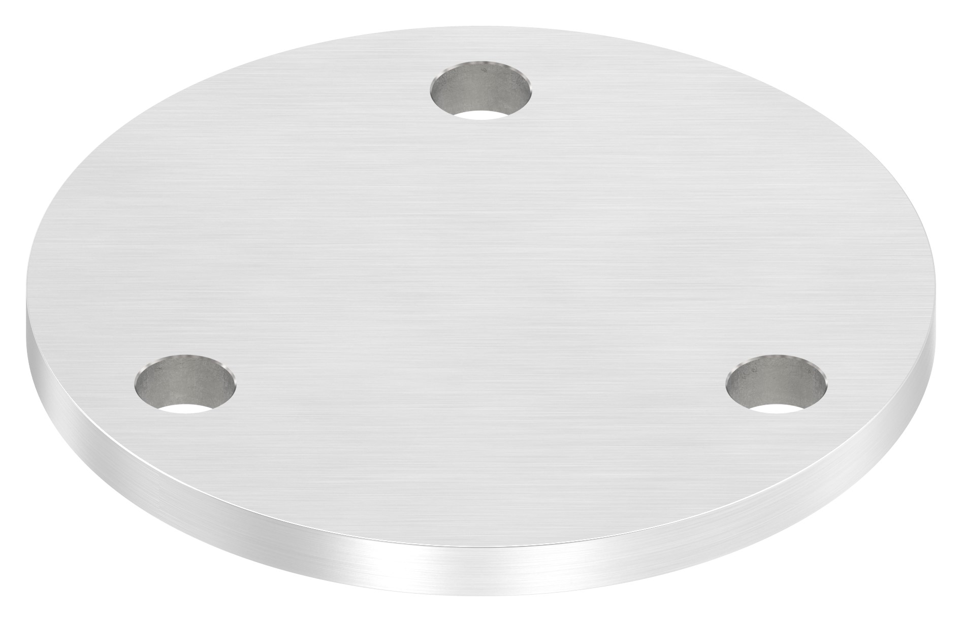 Ankerplatte Ø 120x8mm, mit Längsschliff, V2A