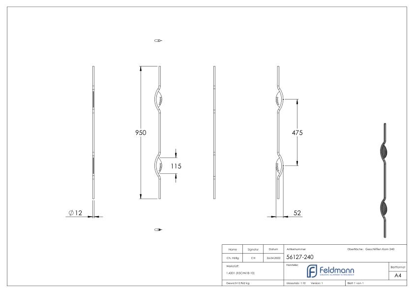 Designstab, V2A