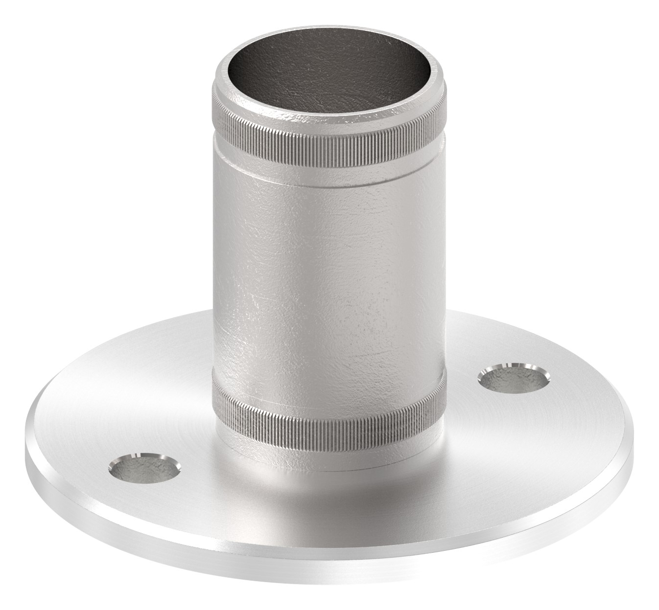 Wand- und Bodenanker mit Rändelung, für Rohr 42,4x2,0mm, V4A