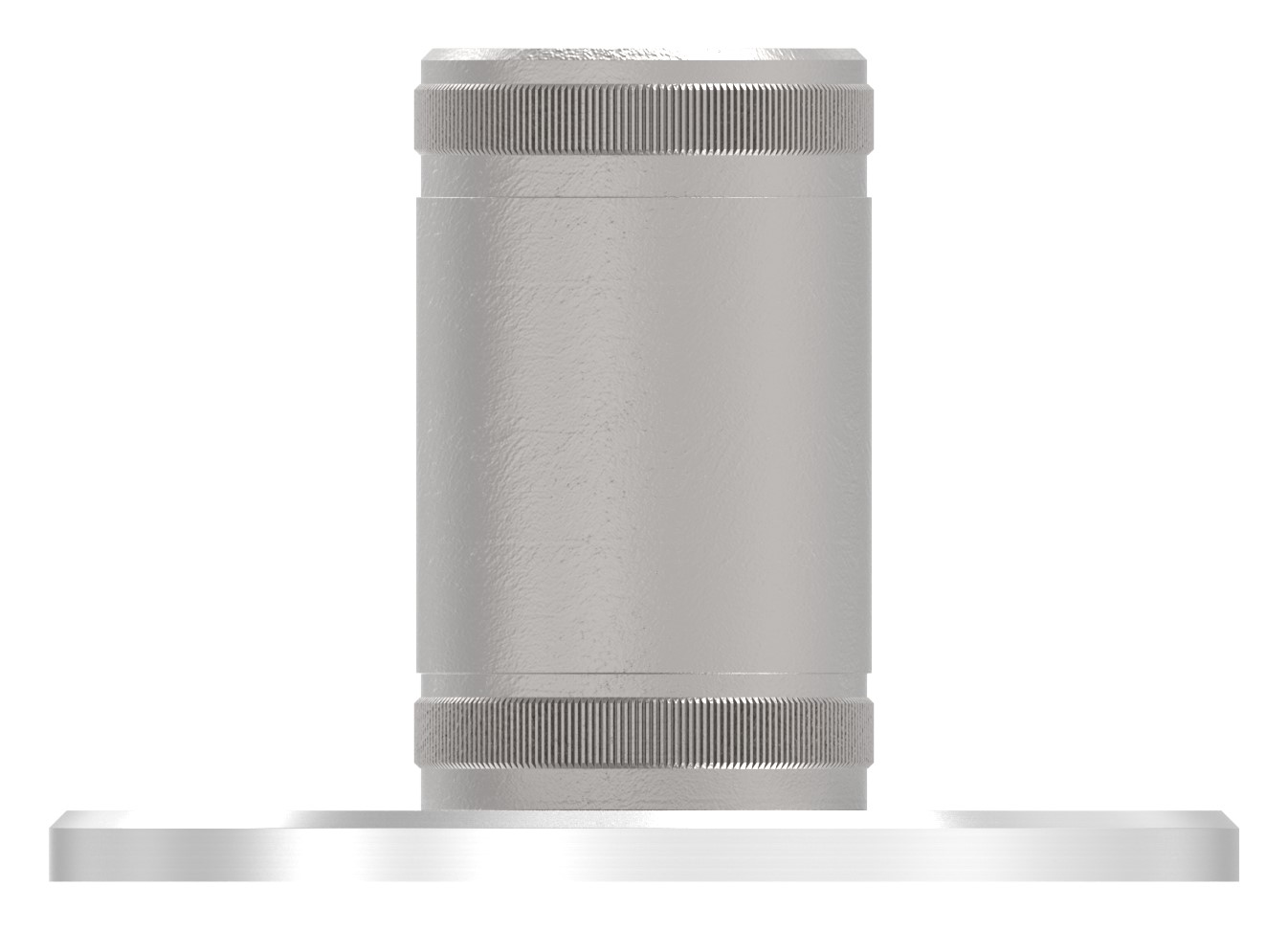 Wand- und Bodenanker mit Rändelung, für Rohr 42,4x2,0mm, V2A