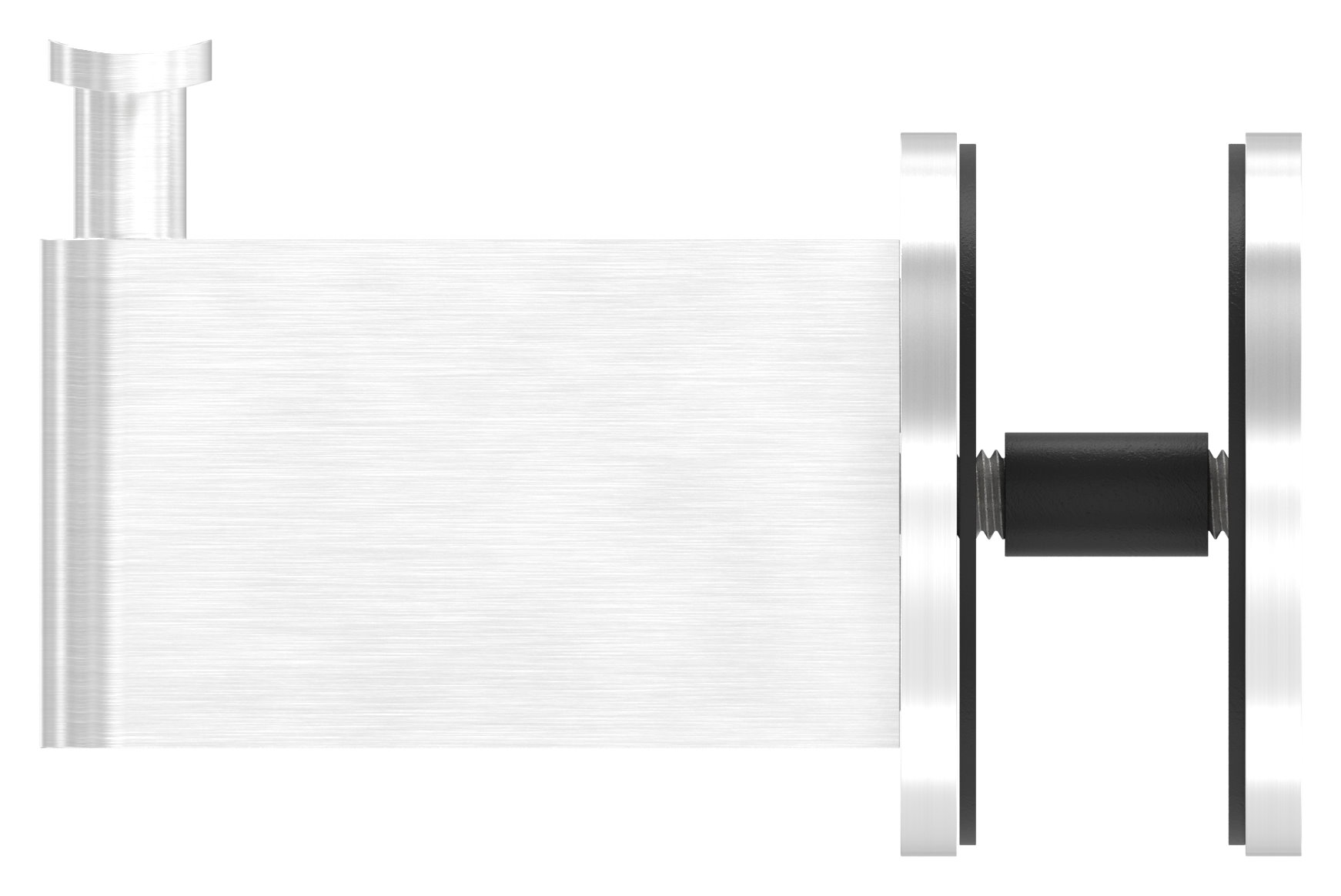 Sensa Design 2, für Rohr 42,4mm, für Montage an Glas, V2A