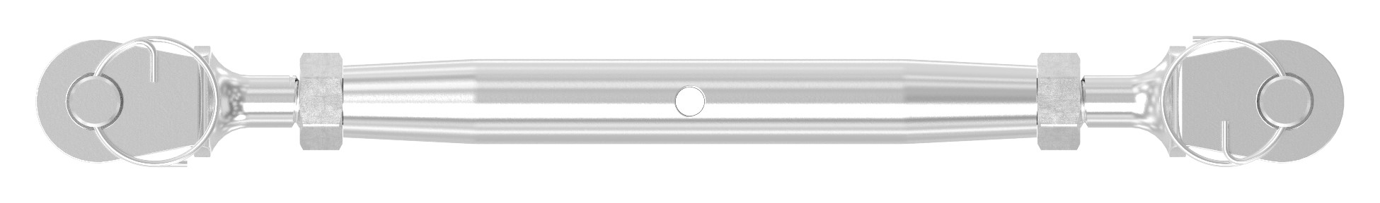 Wantenspanner Gabel/Gabel mit Gewinde M8, V4A