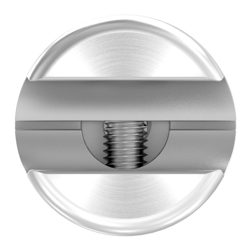 Klemmhalter mit Querstab-Glashalter Ø 25mm, zur nachträglichen Montage, V4A