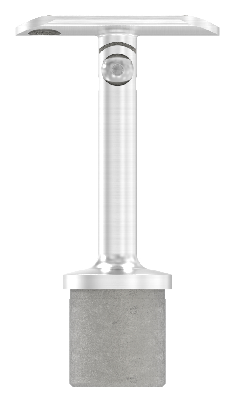 Rohrabschlussstopfen mit Gelenk und Platte, für 33,7x2,0mm, V2A