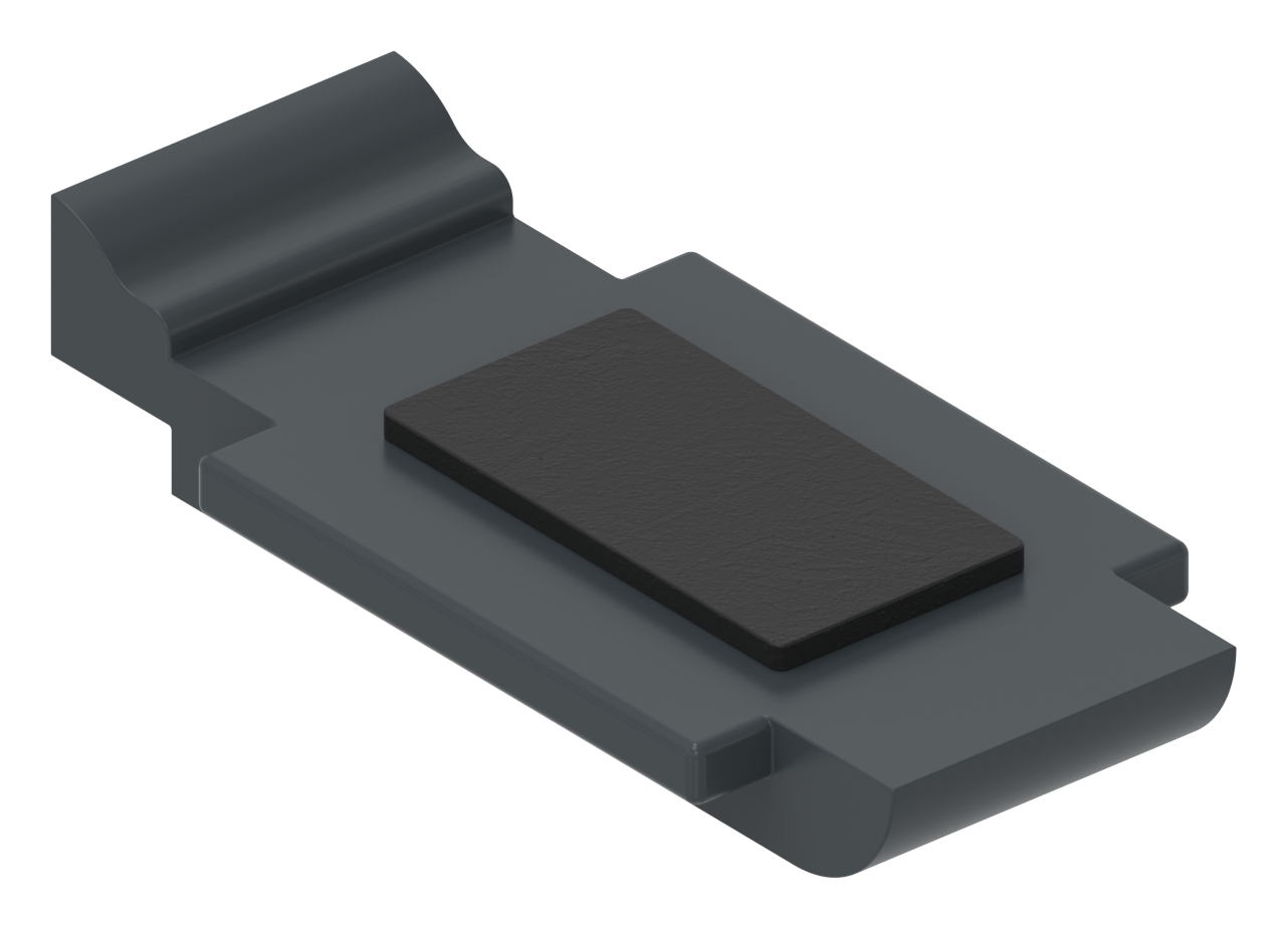 Sicherungsplatte für Mod. 14 , Zink roh pulverbeschichtet in RAL 7016 matt