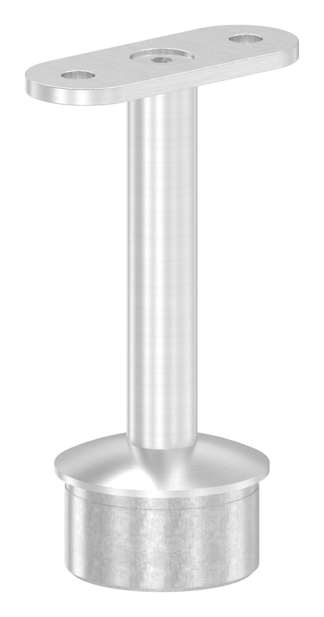 Rohrabschlussstopfen für Rohr 42,4x2,0mm, Handlaufanschlussplatte: flach, V2A