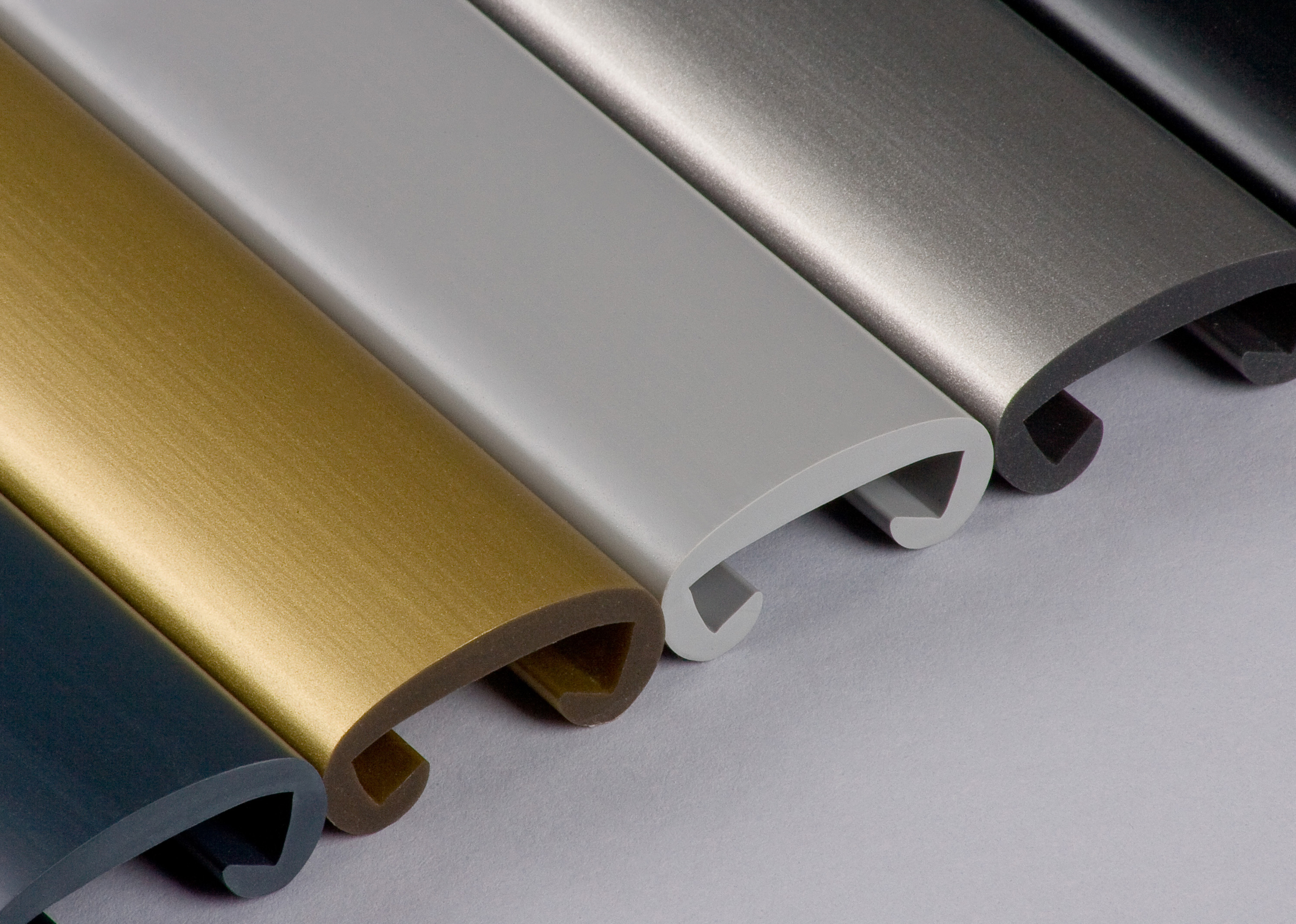 Kunststoffhandlauf für 35x8mm, graualuminium