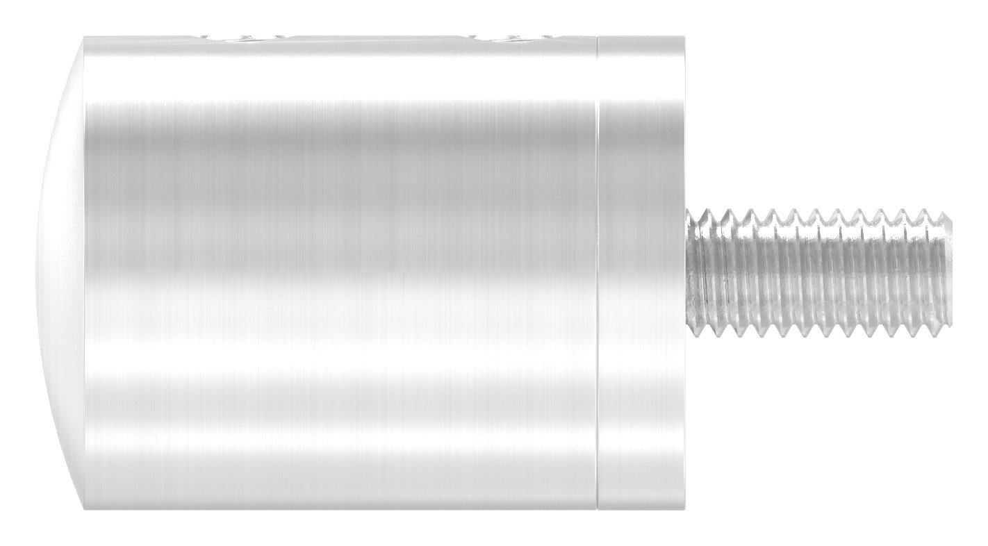 Querstabhalter für geraden Anschluss, Sackloch rechts 12,2mm, V2A