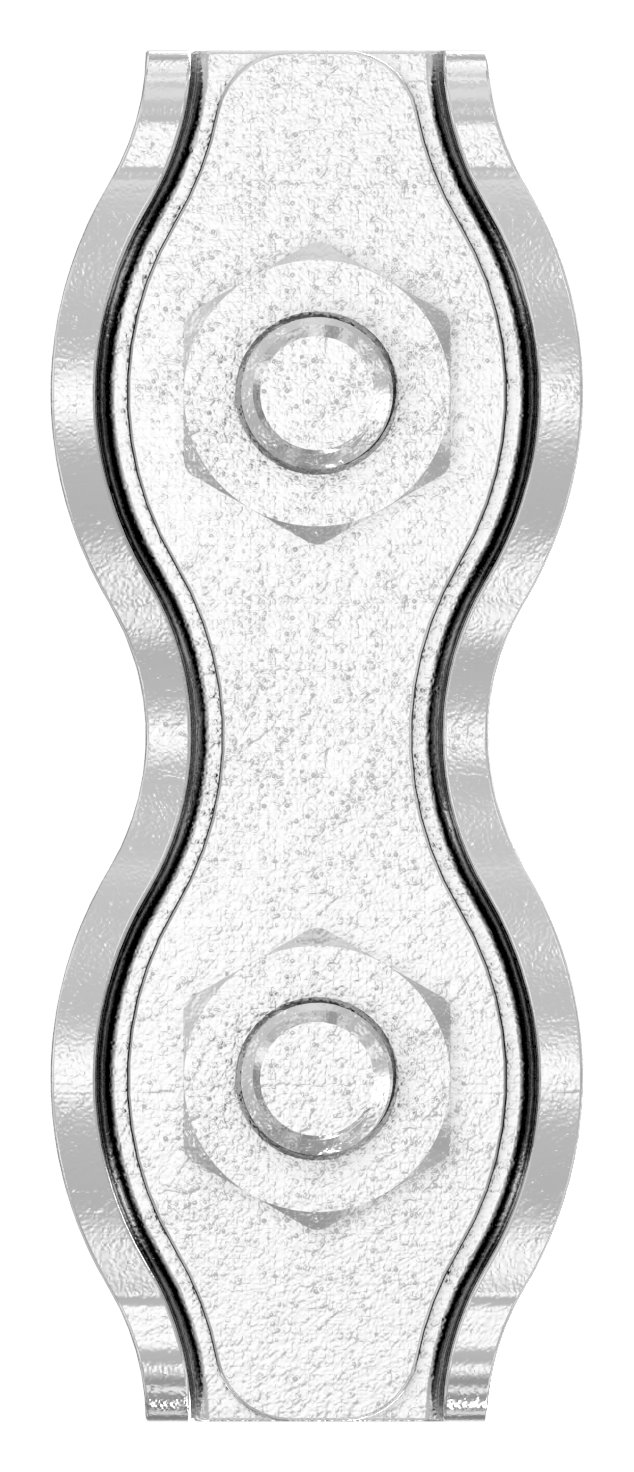 Duplexklemmen für Seil 3mm, V4A Duplexklemmen für Seil 3mm, V4A