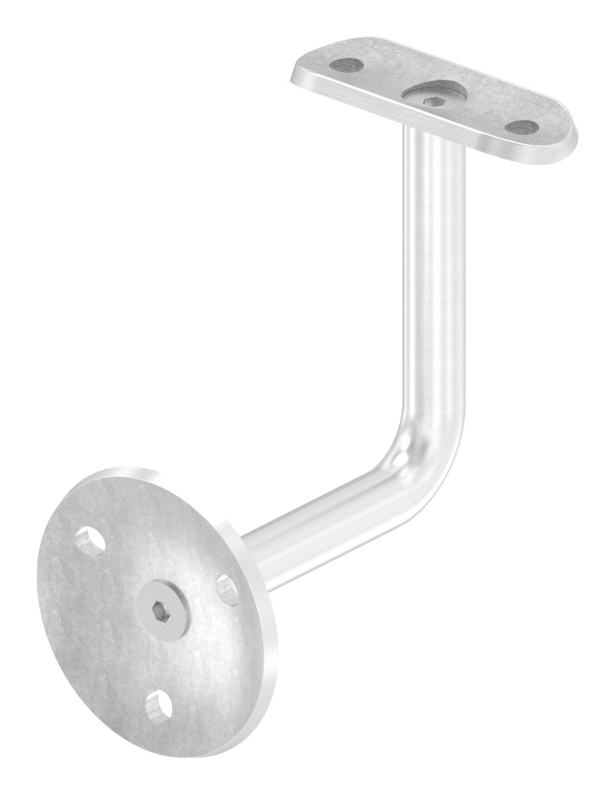 Handlaufhalter mit Handlaufanschlussplatte 42,4mm (Ronde und Bügel verschraubt), V2A