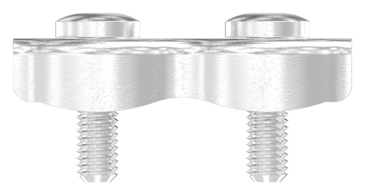 Duplexklemmen für Seil 4mm, V4A