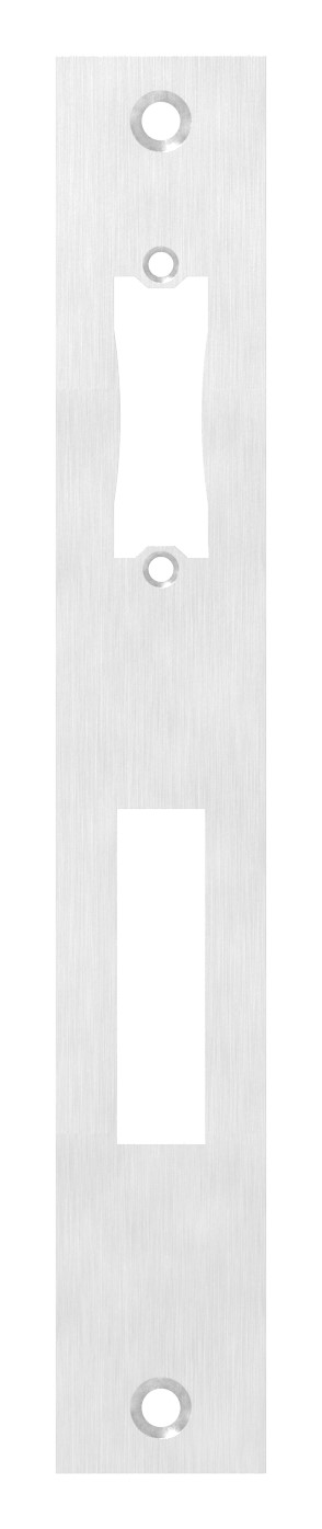 Edelstahlschließblech 242x36x3,0mm, für Abstand 92mm, V2A (1.4301) Edelstahlschließblech 242x36x3,0mm, für Abstand 92mm, V2A (1.4301)
