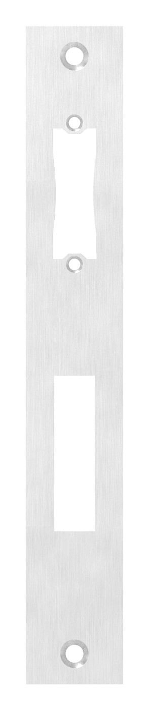 Edelstahlschließblech 242x36x3,0mm, für Abstand 92mm, V2A (1.4301)